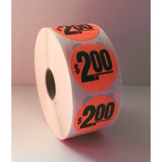 $2 - 1.5" Red Label Roll